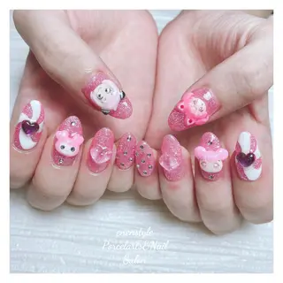 ミディアム ネイル 🐾enen style 🐾のネイルデザイン