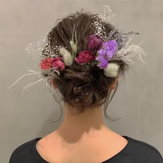 セミロング カラー ヘアアレンジ アンニュイヘア🪽 ayumiのヘアスタイル