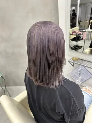 セミロング カラー さあや 【透け感/艶感】のヘアスタイル