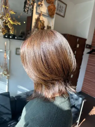 ミディアム カラー 💜推しインナー カラー/菊池柊真💜のヘアスタイル