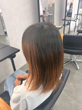 ミディアム LIV My【マイ】 艶カラー/髪質改善のヘアスタイル
