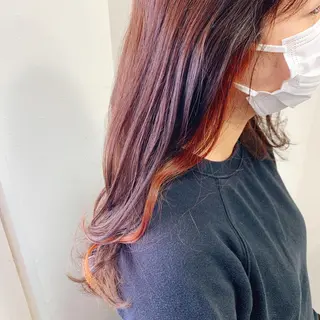 ミディアム カラー 前田 美佑のヘアスタイル