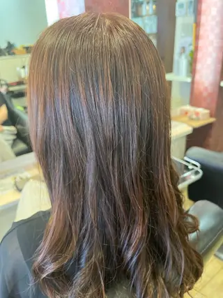 セミロング カラー 織田 英之のヘアスタイル