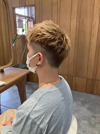 ショート メンズ 佐藤 悠生 メンズパーマ.カットのヘアスタイル