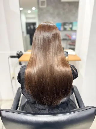 ロング ツヤツヤ縮毛矯正 /美髪カラー 小山のヘアスタイル