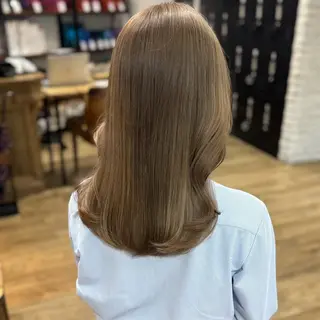 ロング カラー ヘアアレンジ あおい 🍒暖色カラーのヘアスタイル