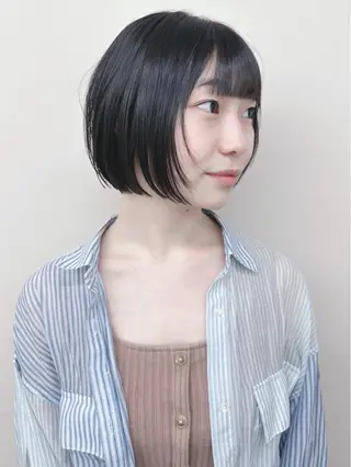 ショート ボブ/ゆるふわ ボブパーマ/とういのヘアスタイル