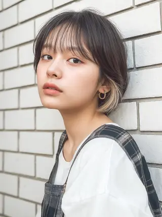 ショート ラフパーマ🤎ベージ ュカラー🤎annaのヘアスタイル