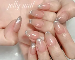 ネイル Jolly チップ長さだしのネイルデザイン