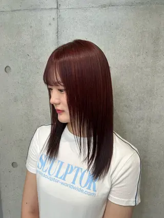 セミロング カラー ボブ艶モテカラー🫧 カリンのヘアスタイル