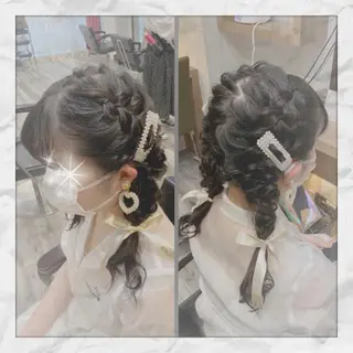 セミロング ヘアアレンジ ヘアセット/着付け 𓇼 まつもと𓇼のその他イメージ