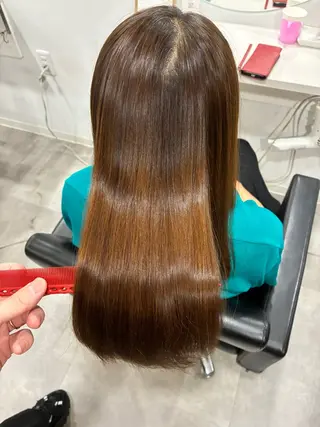 セミロング 【ブリーチ縮毛矯正】 TAKUMIのヘアスタイル