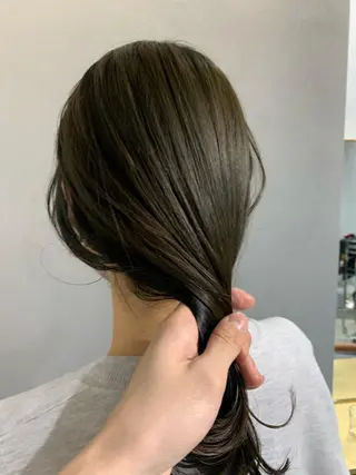 セミロング カラー ボブパーマコテ巻き風 パーマNo1深江秀平のヘアスタイル