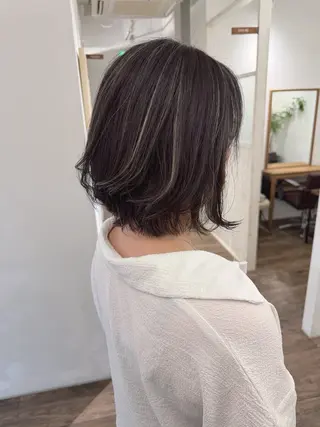 ミディアム カラー ハイライト⭐️上野 高広のヘアスタイル