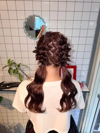 ヘアアレンジ 個性的カラー ☆≡ねねのヘアスタイル