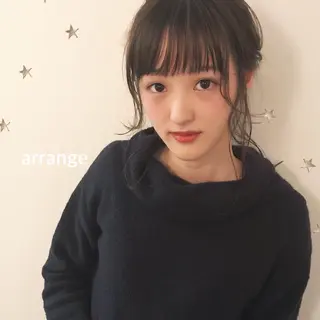 ミディアム ヘアアレンジ 市川 千夏のヘアスタイル