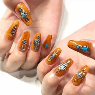 ネイル 渋谷/チップ長さ出し 👑アプレgel-xのネイルデザイン