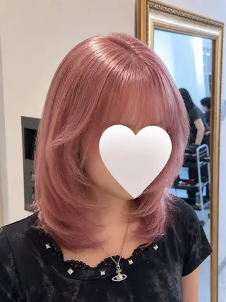 カラー レイヤー透明感カラー ブリーチ🎀オトハのヘアスタイル