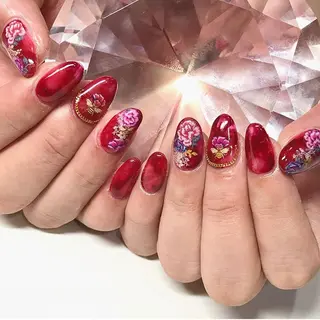 ネイル 渋谷／チップ長さ出し 👑アプレgel-xのネイルデザイン