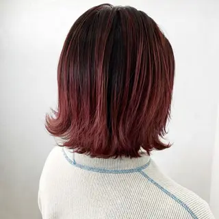 ミディアム カラー ヘアアレンジ TATSUYA アートディレクターのヘアスタイル