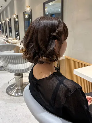 ミディアム ヘアアレンジ ヘアセット/レイヤー オリーブ/はるかのヘアスタイル