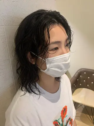 ミディアム パーマ 美髪矯正✖️似合わせ 🌻ヒトミのヘアスタイル