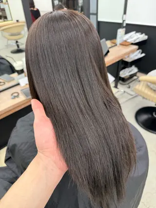 カラー 地毛風縮毛矯正/ボブ しがきれいのヘアスタイル