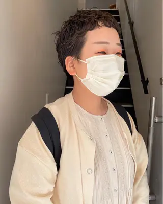 ショート パーマ やまさきえりこ ニュアンスパーマのヘアスタイル