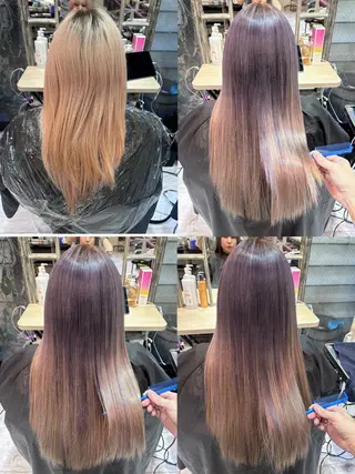 ロング カラー ササ キのヘアスタイル