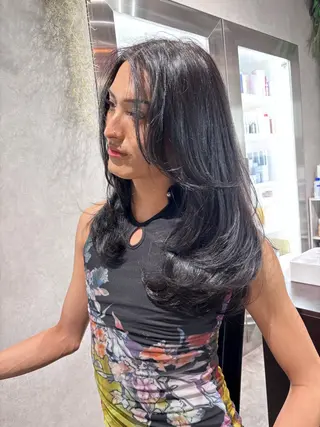 セミロング カラー ヘアアレンジ iona/ハイトーン /ネイルのネイルデザイン