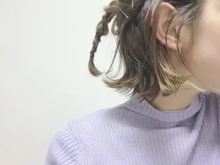 ショート カラー くるくるパーマ aikoのヘアスタイル