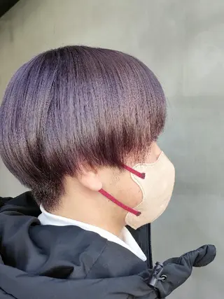 ショート カラー メンズ 髪質改善/白髪ぼかし レイヤーカットemiのヘアスタイル