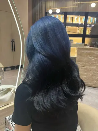 セミロング カラー レイヤー似合わせ 透明感カラーりきやのヘアスタイル
