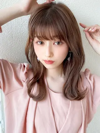 セミロング カラー ☺︎ Naomiのヘアスタイル