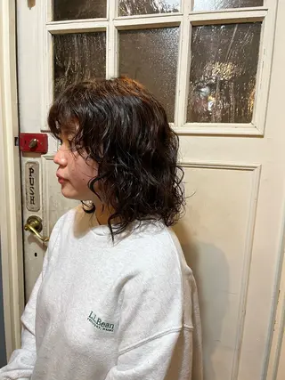 ショート パーマ 緒方椋 /学芸大学のヘアスタイル