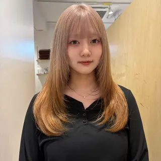 セミロング カラー 🦖渋谷ハイトーン/ ボブ/MOEKA🦕のヘアスタイル