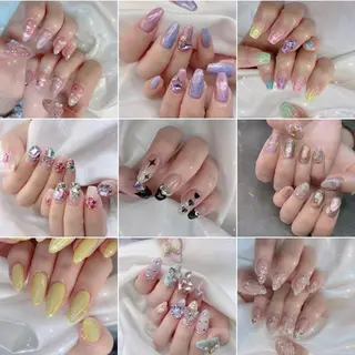 ネイル 渋谷／チップ長さ出し 👑アプレgel-xのネイルデザイン