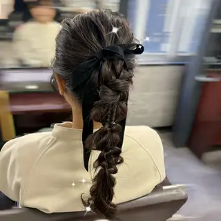 ヘアアレンジ OZ梅田♡ ゆはなブリーチのヘアスタイル