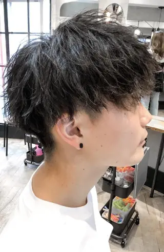 ショート メンズ パーマ メンズ特化 TAKE高崎のヘアスタイル