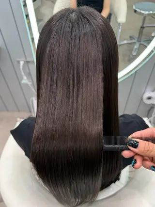 ロング ヘアアレンジ 大宮縮毛矯正🩵 レイヤー 佐藤和のヘアスタイル