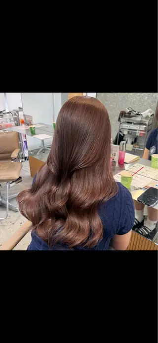 セミロング カラー 色落ちまで可愛い ヘーゼルベージュ🤎のヘアスタイル