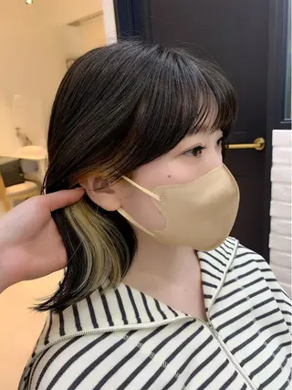 セミロング カラー パーマ ヘアアレンジ メンズ キッズ ネイル マツエク・マツパ アイブロウ 似合せレイヤー／ 柔らか透明感カラーのヘアスタイル