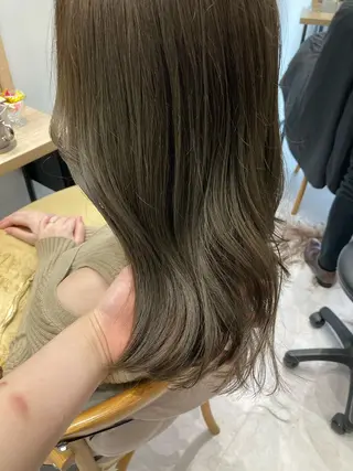 ミディアム ✨色持ちの良い艶 カラー✨蟹江真世のヘアスタイル