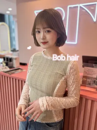 ショート 顔周り/透明感カラー REINA𓍯のヘアスタイル