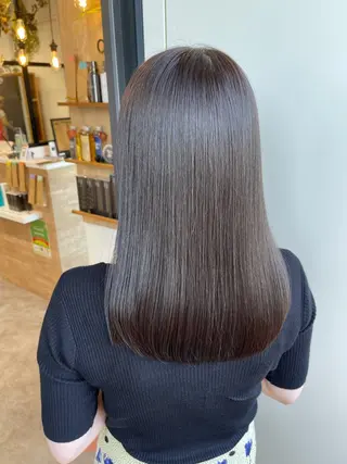 セミロング カラー ブリーチ✨/似合わせ カラー🎀/Yuzuのヘアスタイル