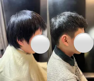 ショート 新宿💈カットモデル メンズカットのヘアスタイル