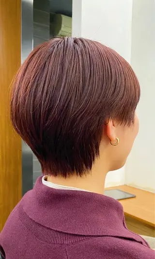 ショート カラー 似合わせレイヤー/ ケアパーマ/高倉のヘアスタイル