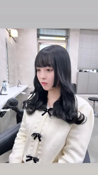 ロング カラー パーマ ヘアアレンジ メンズ 上品＆韓国風 🥀海心🥀のヘアスタイル