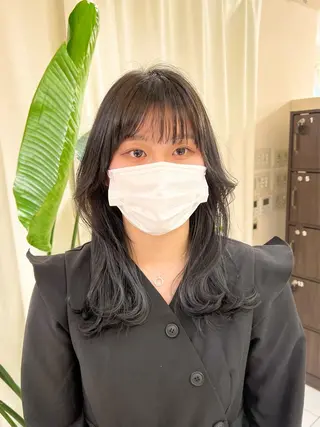ミディアム カラー 【韓国風くびれヘア】 joule小木曽輝のヘアスタイル