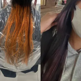 ロング カラー yuzuna ハイトーン 天神のヘアスタイル